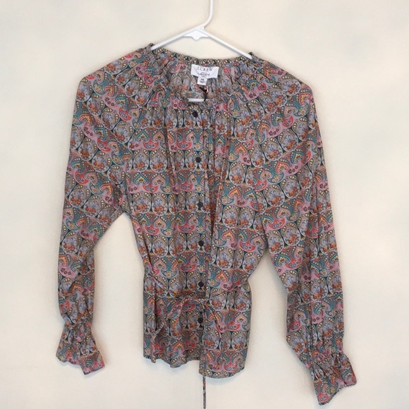 NWT J.Crew x Liberty Peasant Blouse - Picture 2 of 7